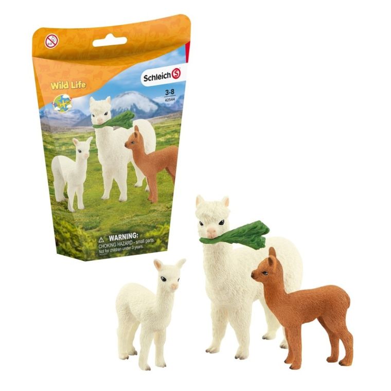 Schleich, Wild Life, Familia alpaca, set, 42544