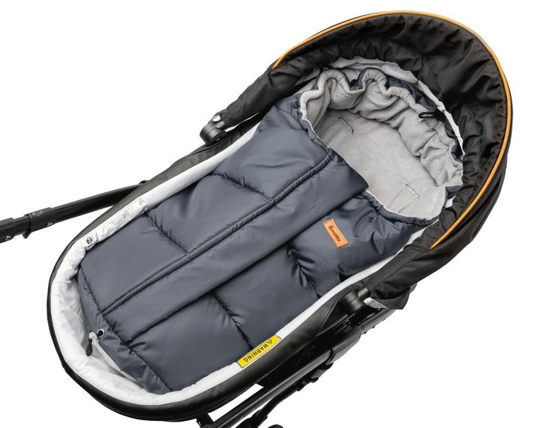 Sensillo, sac de dormit din fleece pentru carucior Combi 3-in-1, grafit/gri