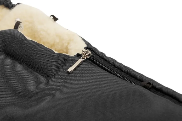 Sensillo, Sac de dormit din lana pentru carucior, Negru, 95-40 cm