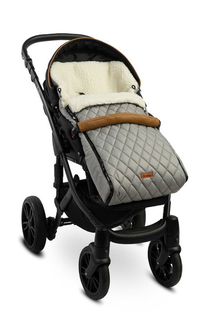 Sensillo, Sac de dormit matlasat pentru carucior din lana, Gri