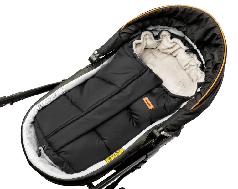 Sensillo, sac de dormit polar pentru carucior Combi 3-in-1, negru/bej