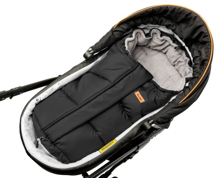 Sensillo, sac de dormit polar pentru carucior Combi 3-in-1, negru/gri