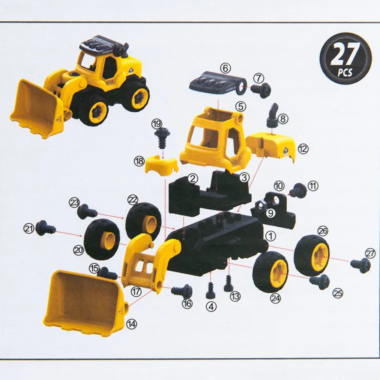 Smiki, excavator cu sunete si surubelnita, vehicul