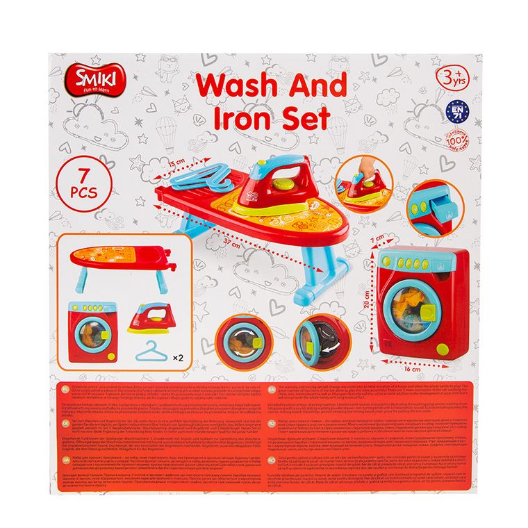 Smiki, Gospodina casei, masina de spalat, fier de calcat, masa de calcat, set cu accesorii