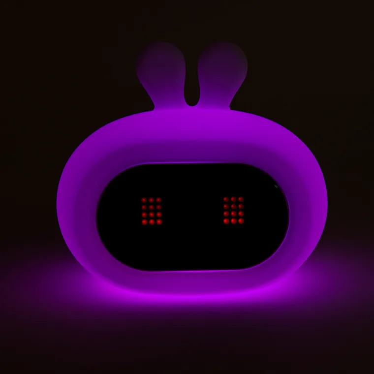 Smiki, Iepuras, lampa din silicon cu LED si ceas