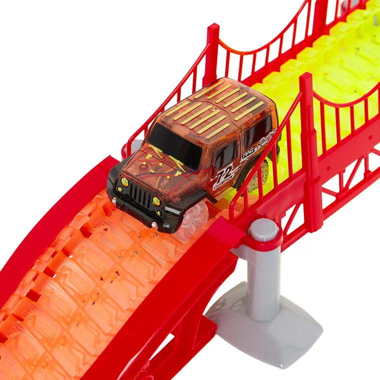 Smiki, Magic Tracks, circuit auto flexibil cu masinute, 138 elemente