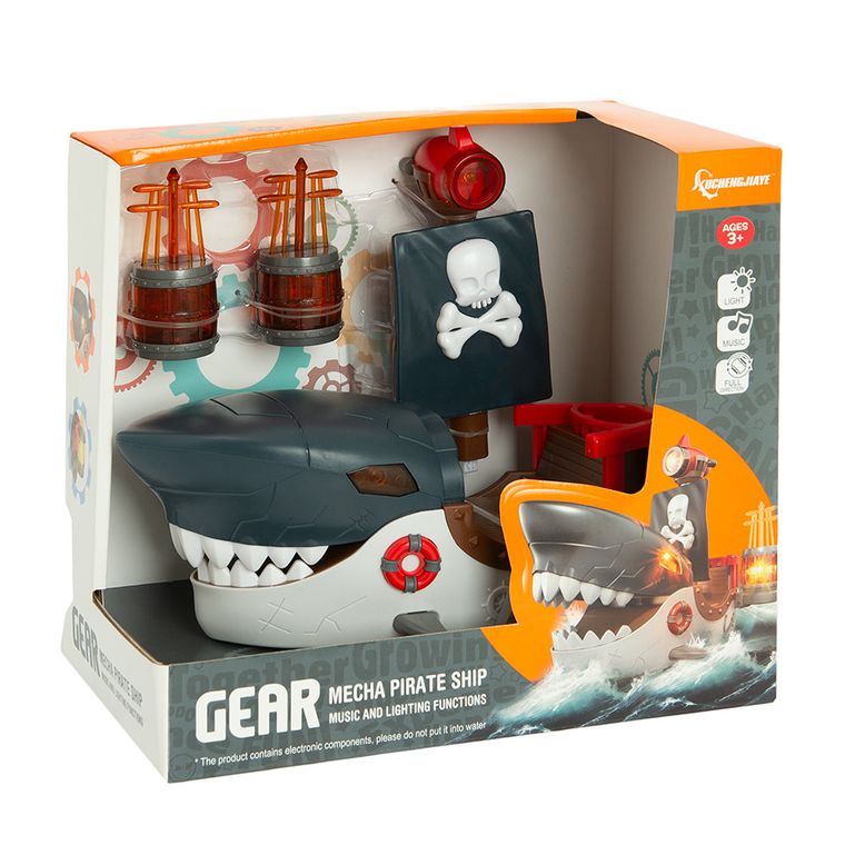 Smiki, Pirate Ship, corabie de pirati cu rechin, lumini si sunete