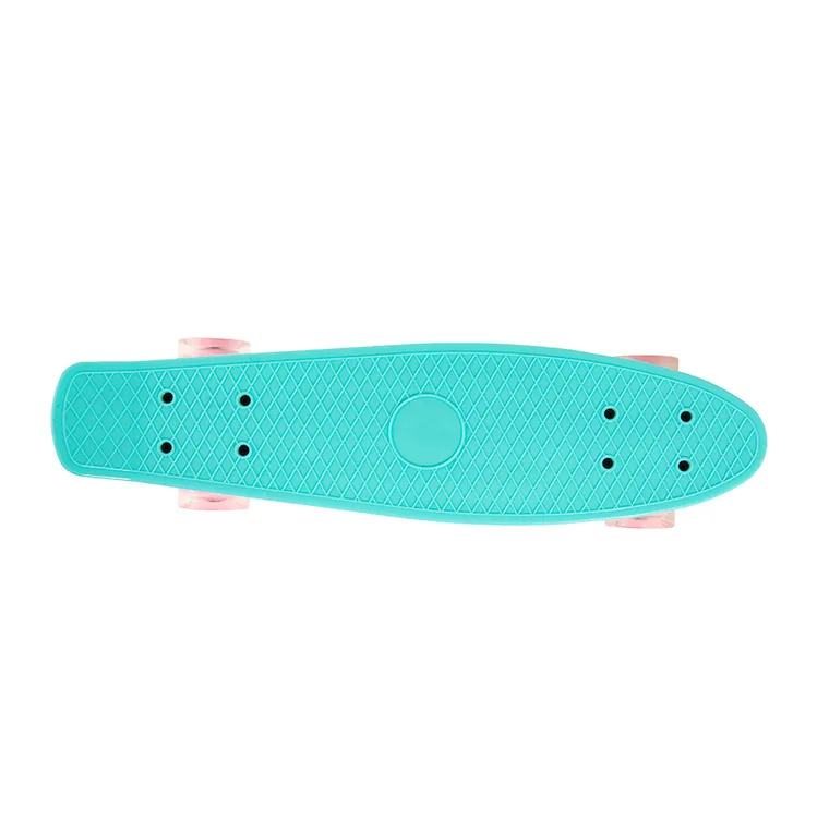 Smiki, placa skateboard tip fish cu roti LED, menta