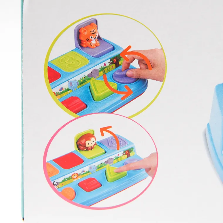 Smiki, Safari, animalute pop-up, jucarie interactiva