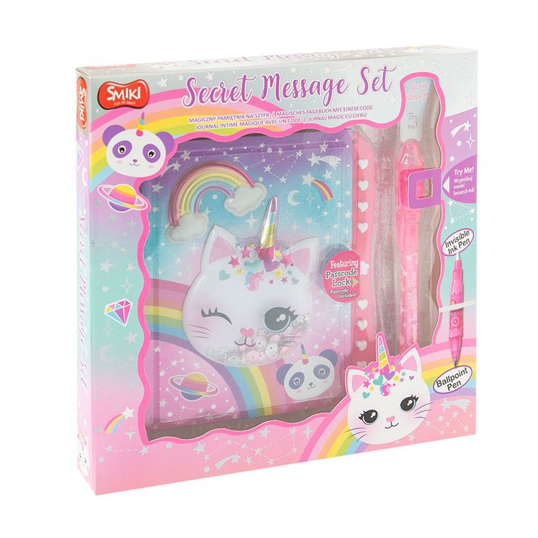 Smiki, Secret me, Pisica, jurnal magic cu cifru si pix UV