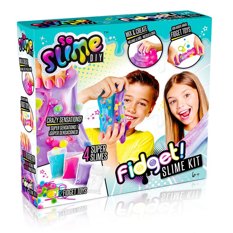 Smiki, So Slime, fidget kit, plastilina antistres, 4 culori