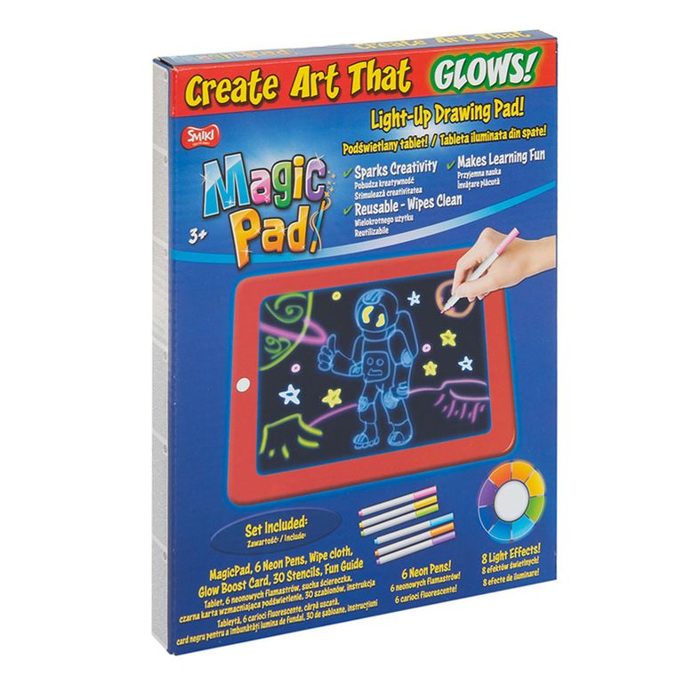 Smiki, tableta grafica iluminata cu accesorii
