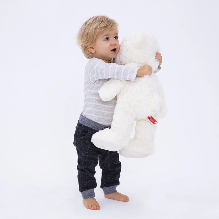 Smiki, Ursulet, jucarie de plus, crem, 38 cm