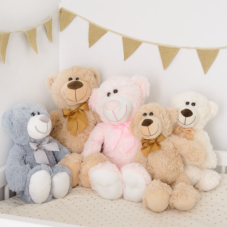 Smiki, Ursulet, jucarie de plus, gri, 30 cm