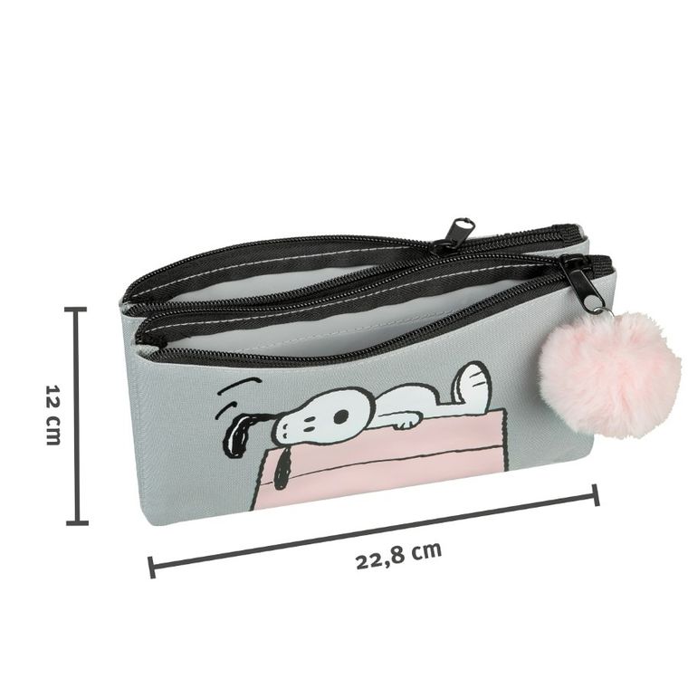 Snoopy, penar etui, gri