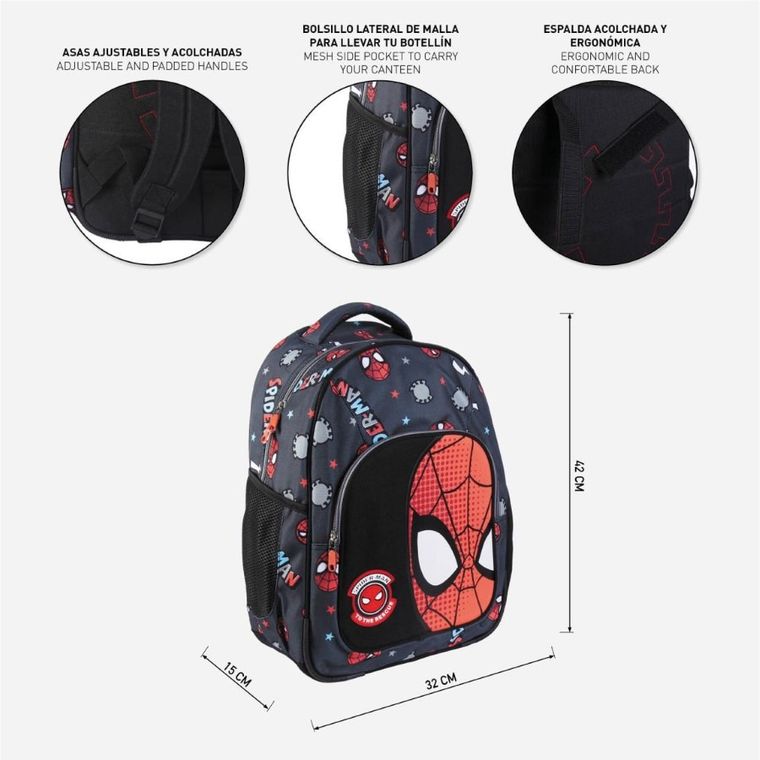Spider-Man, rucsac pentru scoala, negru