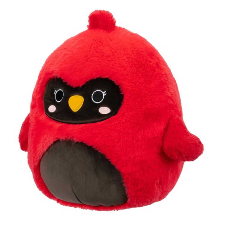 Squishmallows, Fuzzamallow, Cazlan, Red Cardinal, jucarie de plus, 30 cm