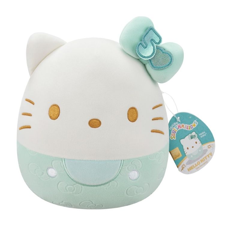Squishmallows, Hello Kitty, jucarie de plus, editie speciala, verde 20 cm