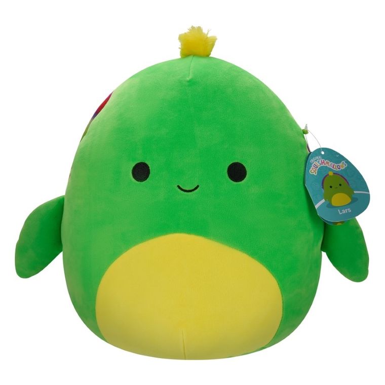 Squishmallows, Lars, Neon Green Turtle, jucarie de plus, 30 cm