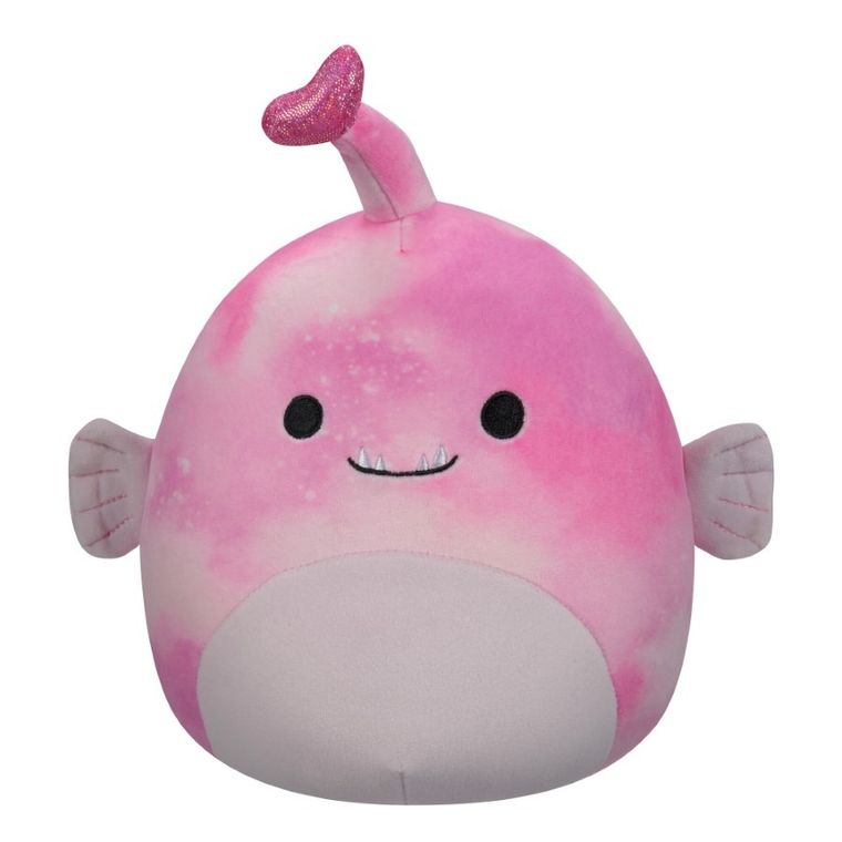 Squishmallows, Little Plush, Sy Pink Tie Dye Angler Fish, jucarie de plus, 19 cm