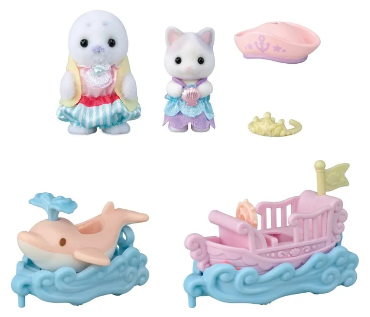 Sylvanian Families, Amusement Park Ride Set - Ride the Waves, set de joaca cu figurine, 5820