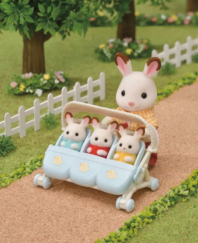Sylvanian Families, Carucior pentru tripleti, 5533
