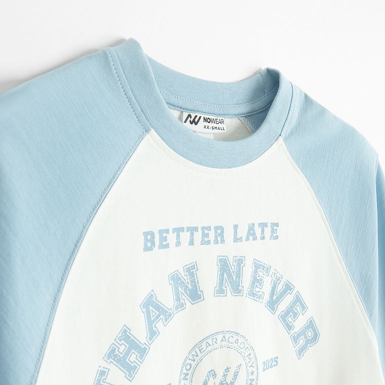 T-shirt crop top cu imprimeu NOWEAR