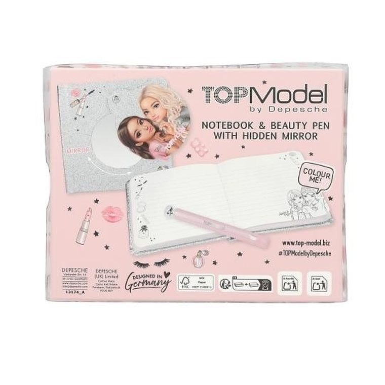 Top Model, carnetel cu oglinda si pix