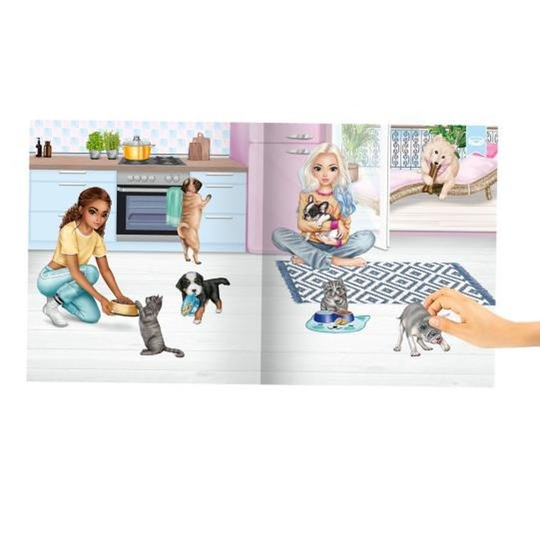 Top Model, Doggy&Kitty, set creativ cu stickere