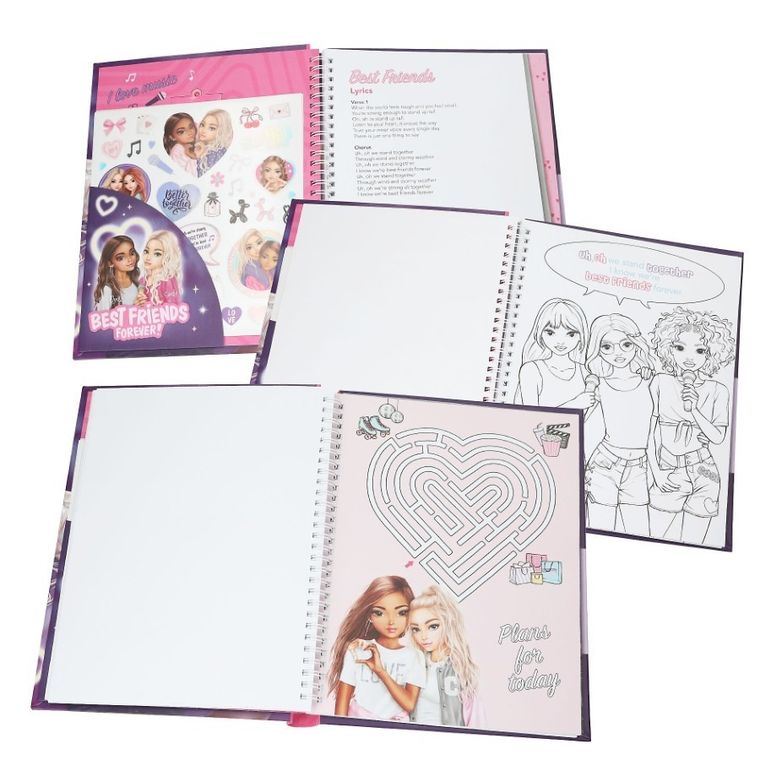 Top Model, My BFF, carte de colorat cu sunet si lumina LED