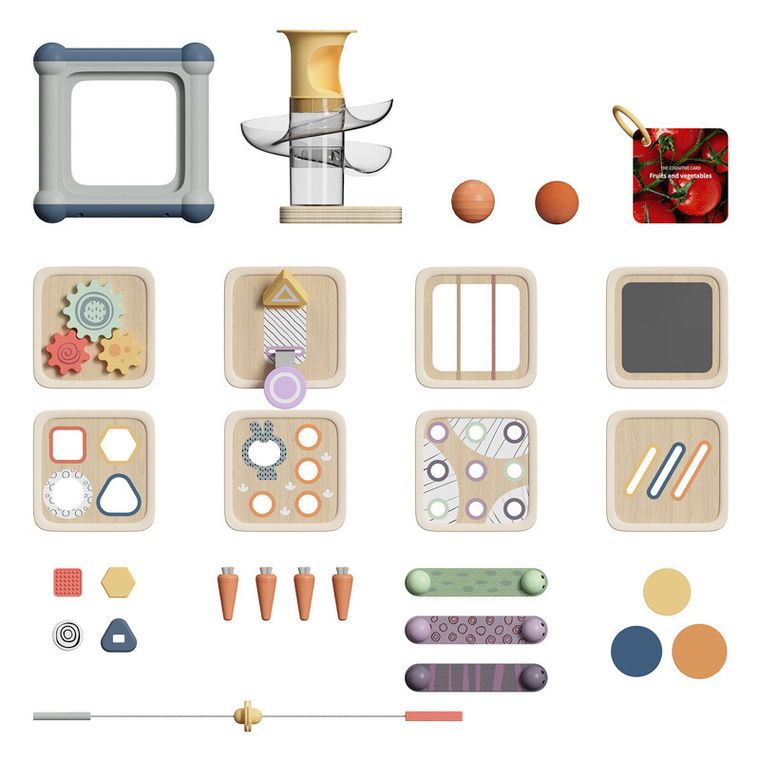 Topbright, Cub educational 10in1 Maestru al abilitatilor motorii fine, 12 luni