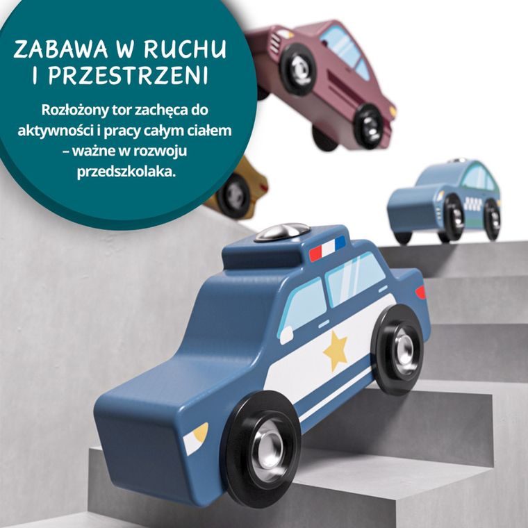 Topbright, Transportator de masini si pista de curse 2in1, 36 luni+