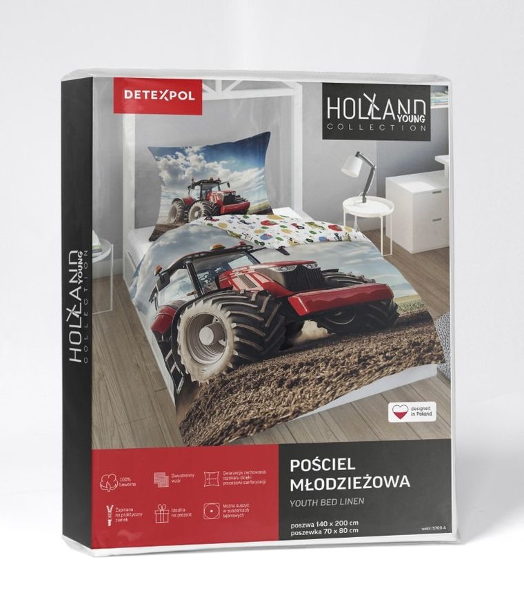 Tractor, set lenjerie de pat single, 160-200 cm