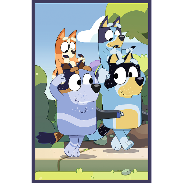 Trefl, Bluey Family, puzzle, 3-50 piese