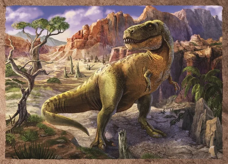 Trefl, Dinozauri interesanti, puzzle 4in1, 71 piese