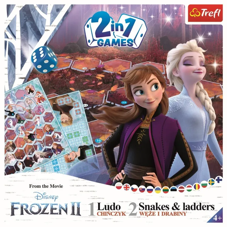 Trefl, Frozen 2, Ludo / Serpi si scari, joc