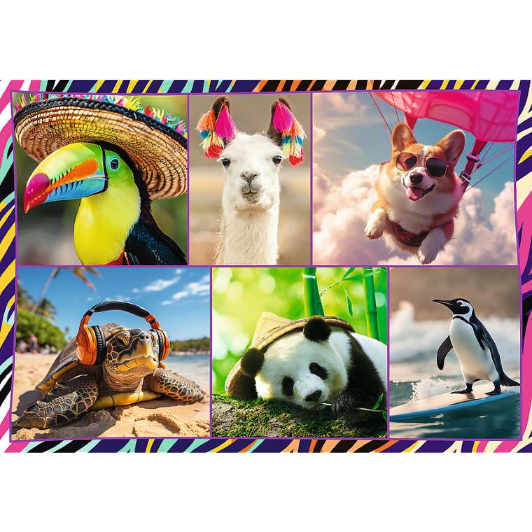 Trefl, Funny animals, puzzle, 4-250 piese