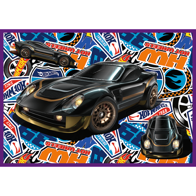 Trefl, Hot Wheels, Racing Cars, puzzle, 4-250 piese