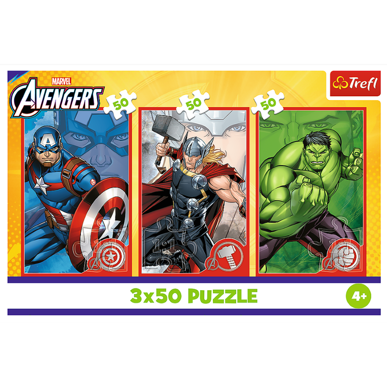 Trefl, The Avengers, puzzle, 3-50 piese