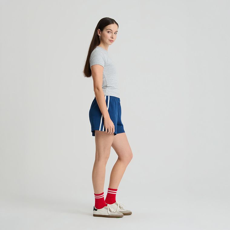 Tricou basic gri cu bumbac pieptanat NOWEAR