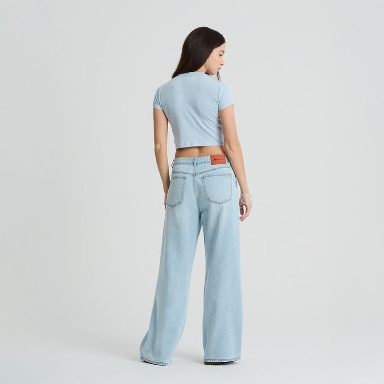 Tricou crop top reiat cu adaos de modal NOWEAR