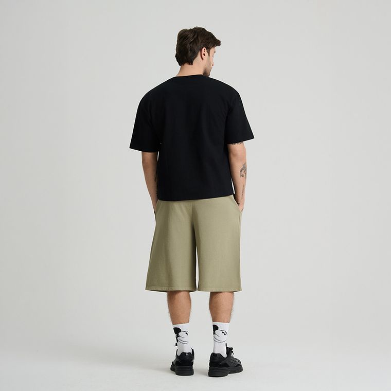 Tricou negru cu croiala lejera unisex NOWEAR