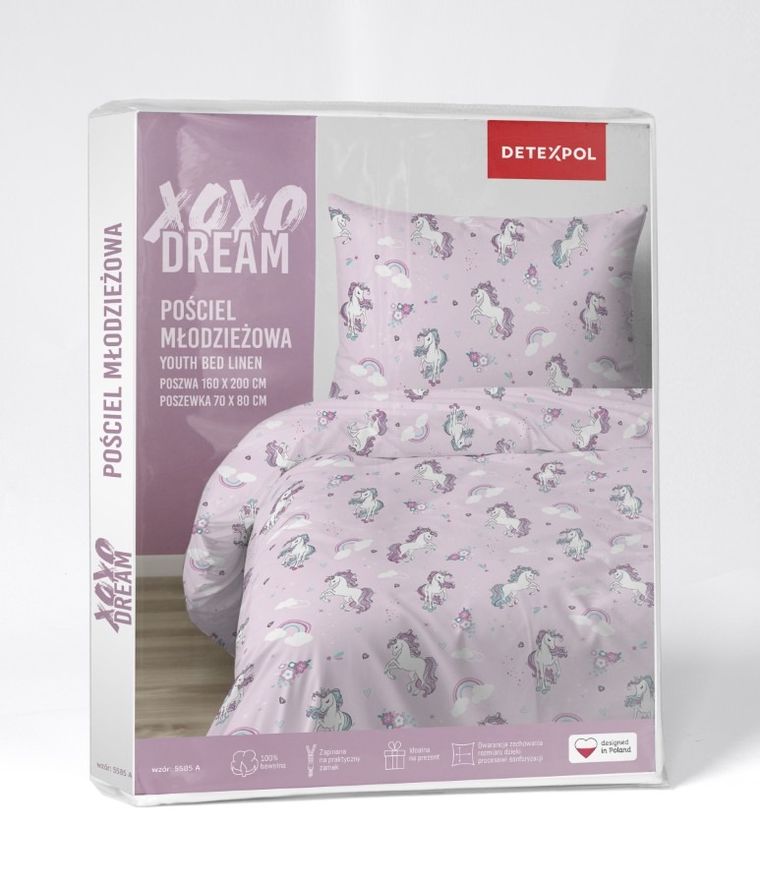 Unicorn, set lenjerie de pat single, 160-200 cm