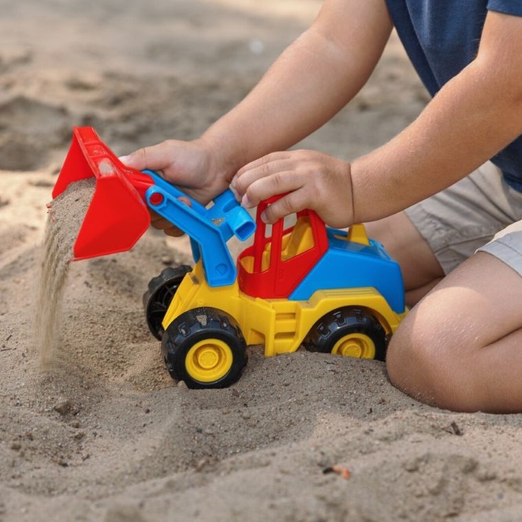 Wader, Tech Truck, Buldoexcavator, vehicul, 27 cm