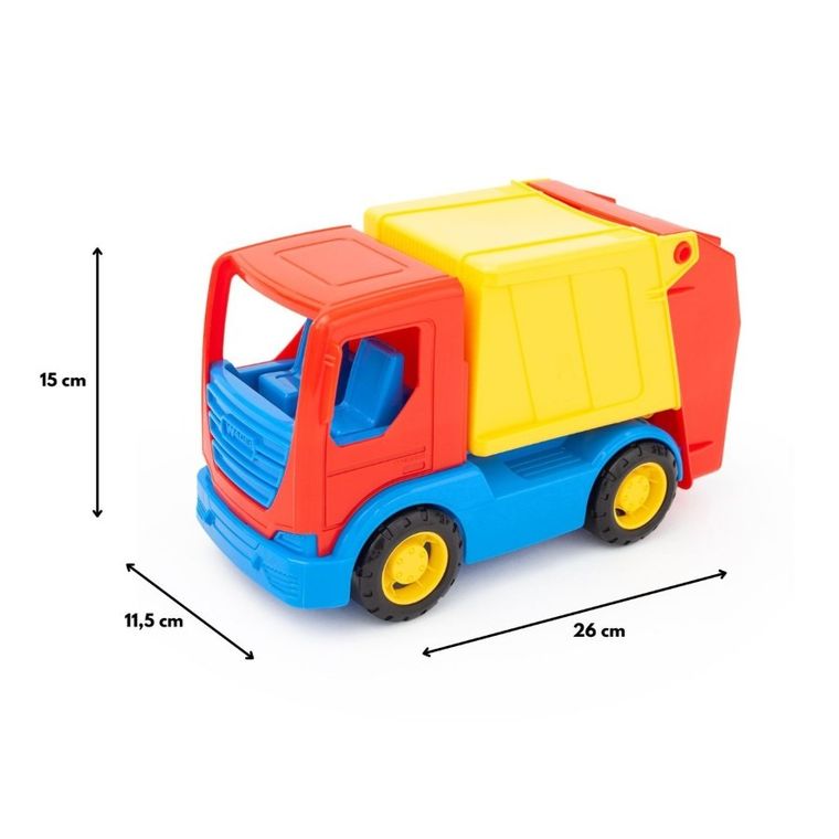 Wader, Tech Truck, Masinuta de gunoi, vehicul, 26 cm