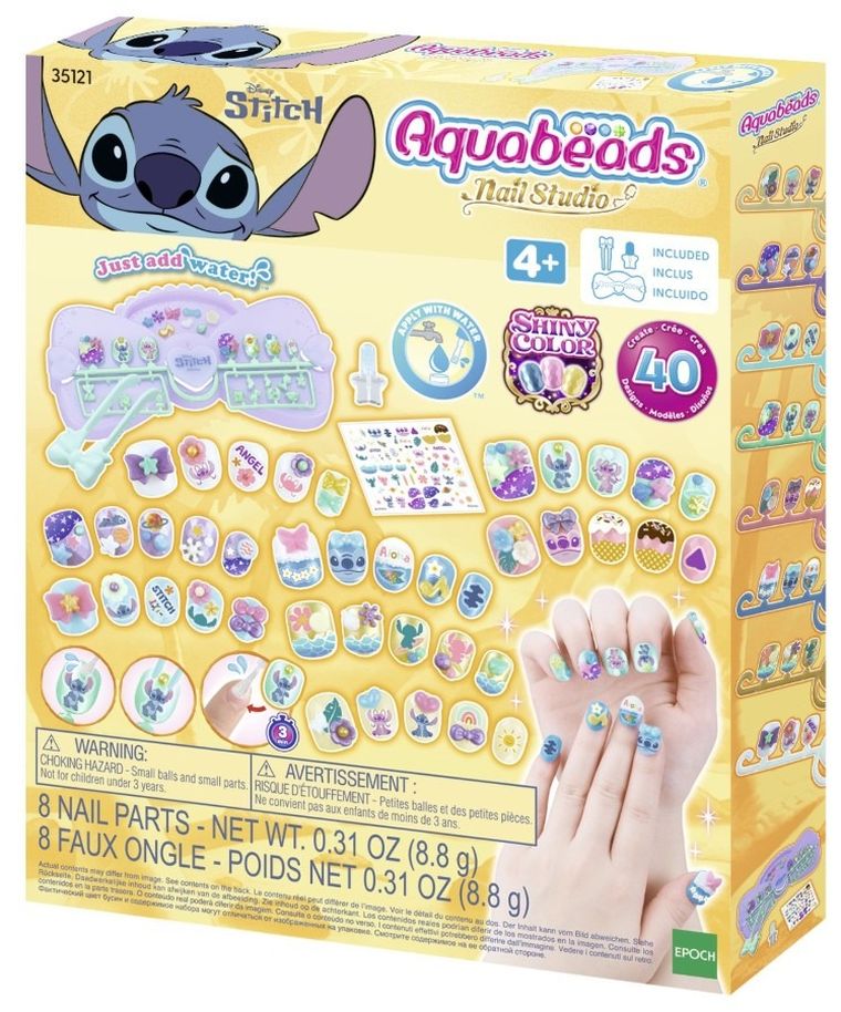 Aquabeads, Lilo si Stitch, Nail Studio, set creativ, 35121