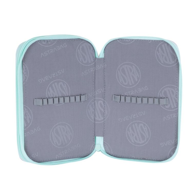 Astrabag, penar dublu cu rechizite scolare, Teddy Panda