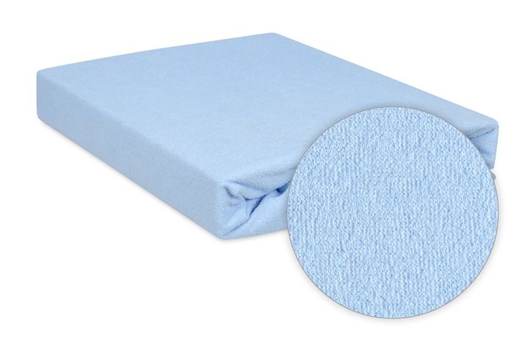 BabyMatex, cearceaf cu elastic frotte Premium, 60-120 cm, albastru