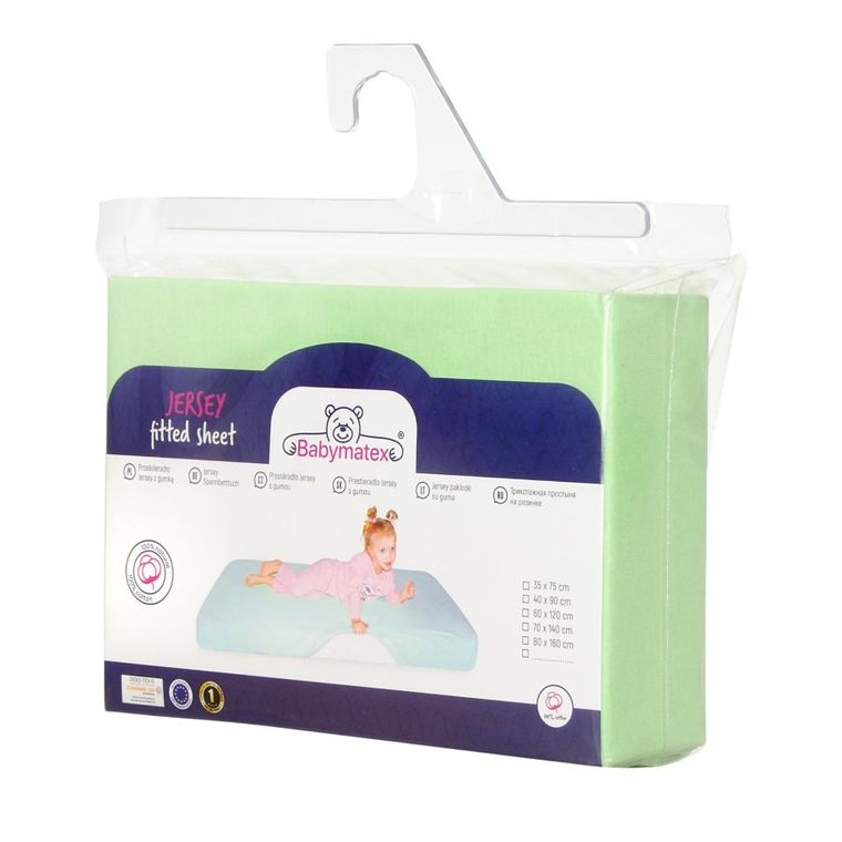 BabyMatex, cearceaf cu elastic jersey, 70-140 cm, verde