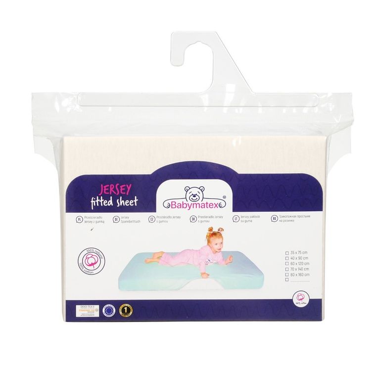 Babymatex, cearceaf jersey cu elastic, ecru, 60-120 cm